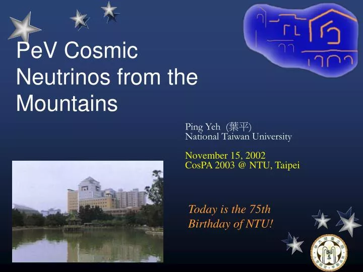 pev cosmic neutrinos from the mountains