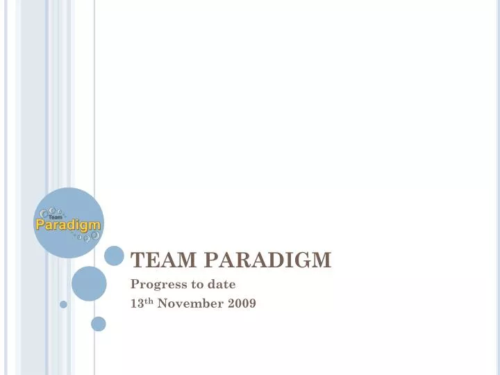 team paradigm