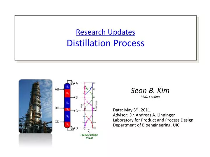 research updates distillation process