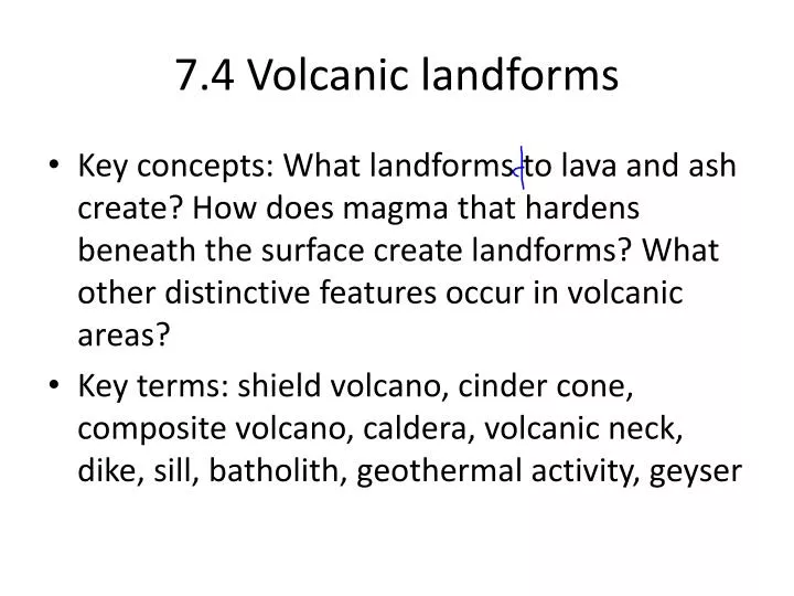 7 4 volcanic landforms