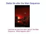 PPT - Stellar Evolution Life After the Main Sequence PowerPoint ...