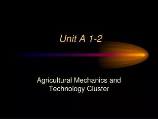 Unit A 1-2