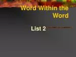 Word Within the Word - slide 1