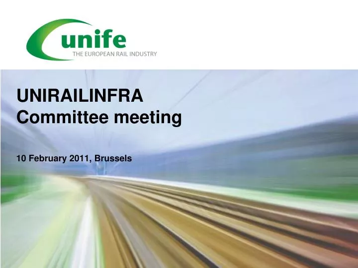 unirailinfra committee meeting