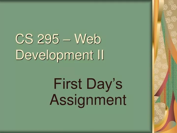 cs 295 web development ii