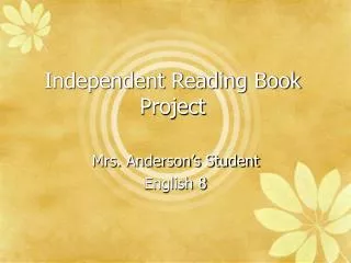 Independent Reading Book Project
