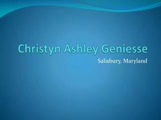 Christyn Ashley Geniesse