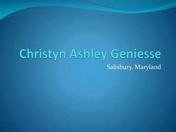 christyn ashley geniesse