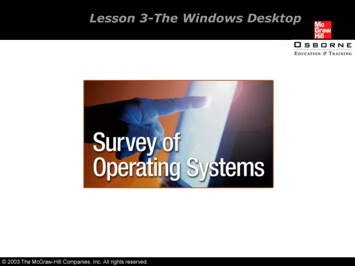 lesson 3 the windows desktop