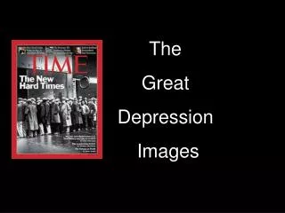 The Great Depression Images