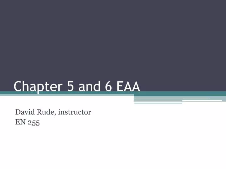 chapter 5 and 6 eaa
