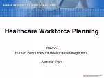 Healthcare Workforce Planning - slide 1