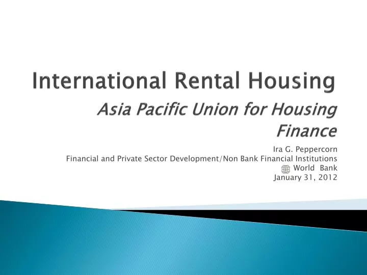 international rental housing asia pacific union for housing finance