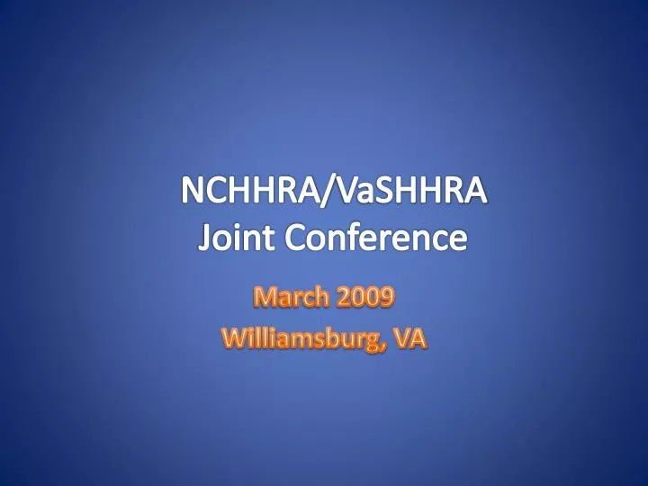 nchhra vashhra joint conference