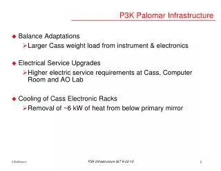 P3K Palomar Infrastructure
