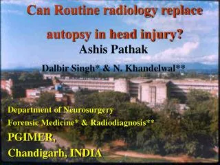 Can Routine radiology replace autopsy in head injury?