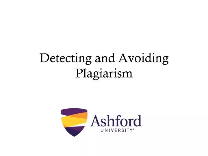 detecting and avoiding plagiarism