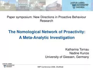 The Nomological Network of Proactivity: A Meta-Analytic Investigation