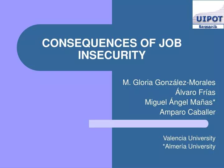 consequences of job insecurity