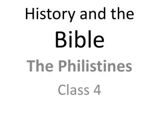 History and the Bible