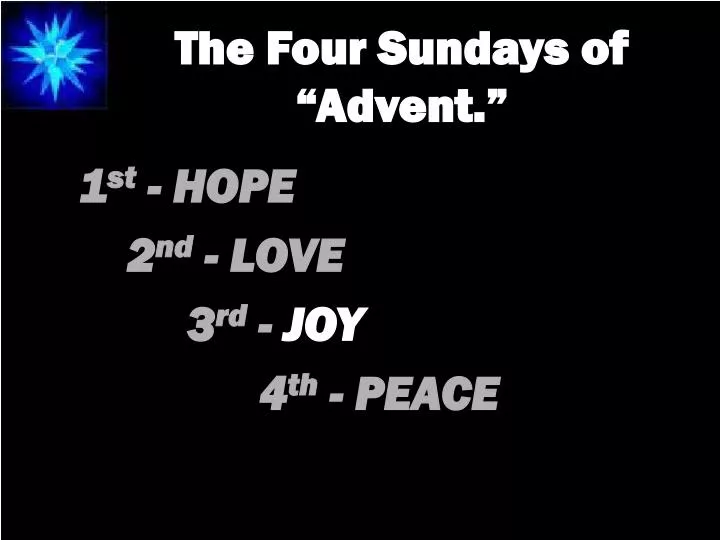 the four sundays of advent