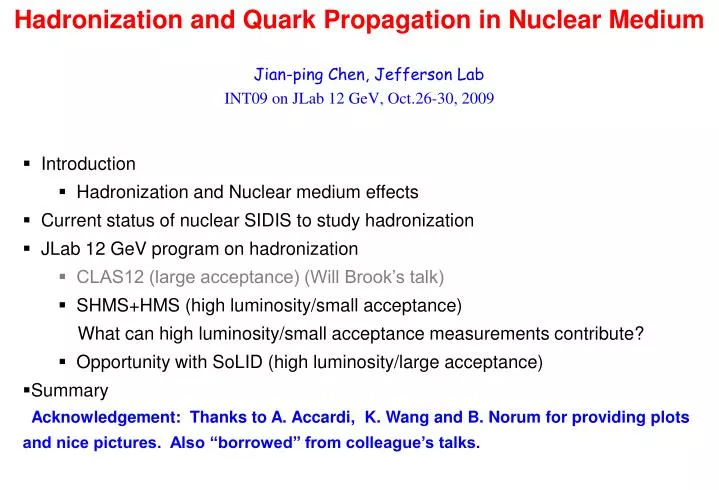 hadronization and quark propagation in nuclear medium
