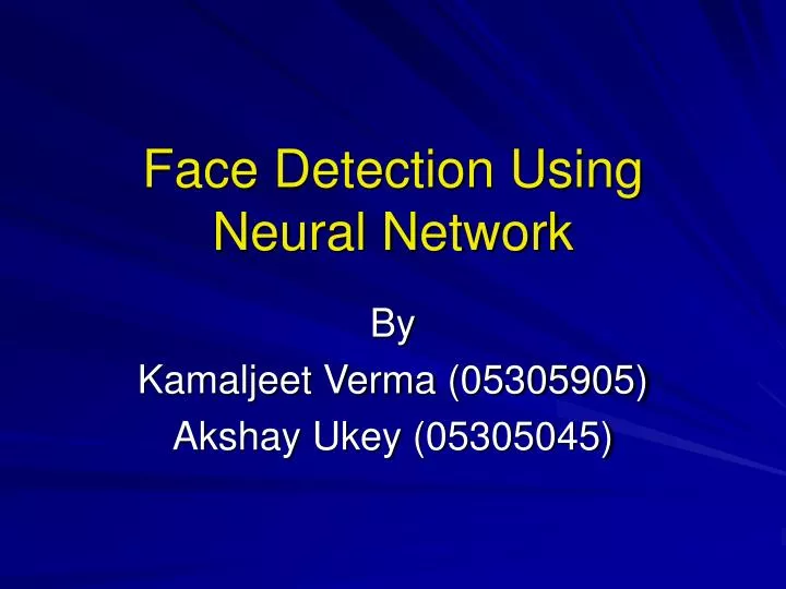 face detection using neural network