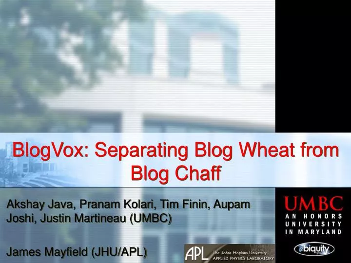 blogvox separating blog wheat from blog chaff