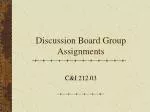 Discussion Board Group Assignments - slide 1