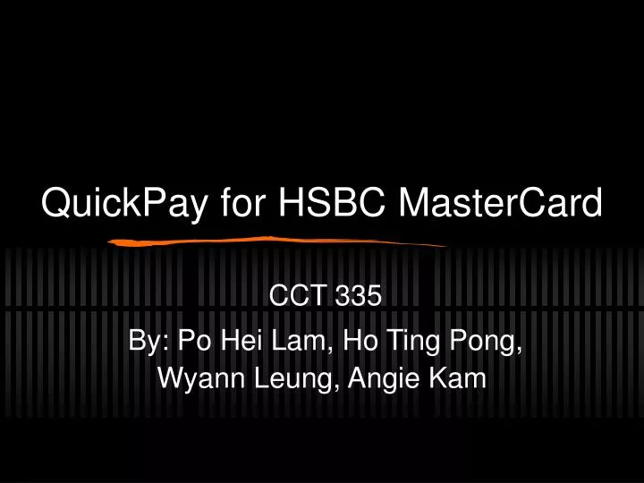 quickpay for hsbc mastercard