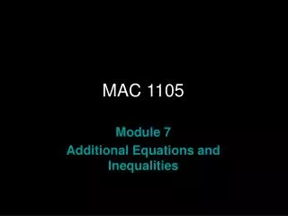 MAC 1105