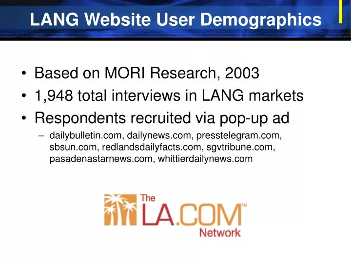 lang website user demographics