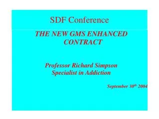 SDF Conference