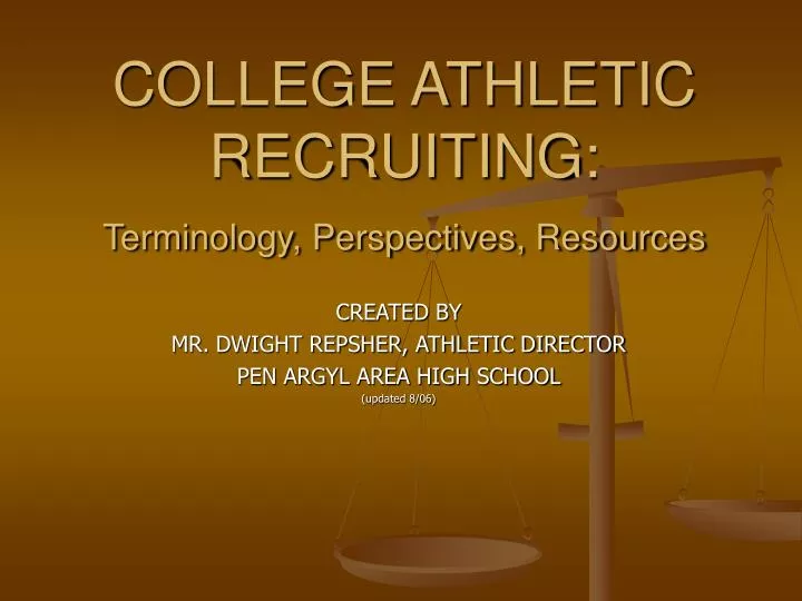 college athletic recruiting terminology perspectives resources