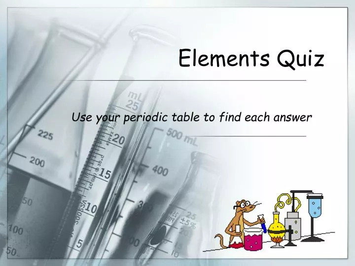 elements quiz