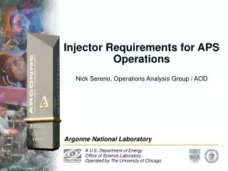 Injector Requirements for APS Operations