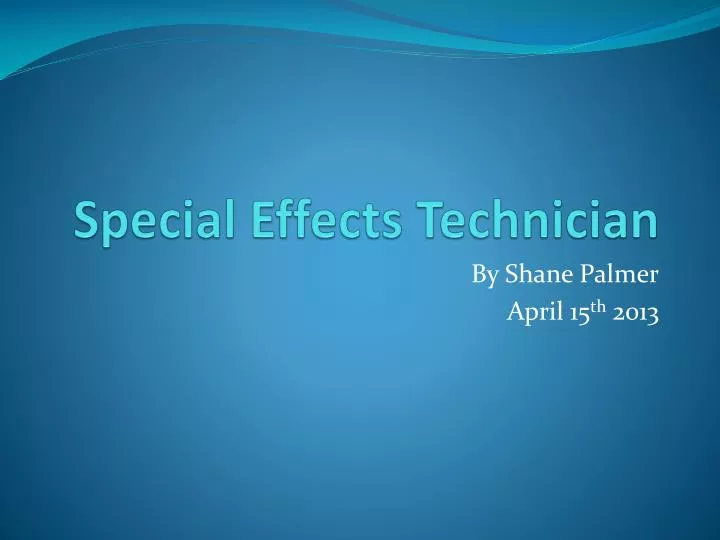 special effects technician