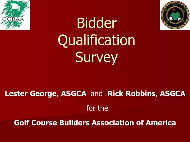 bidder qualification survey