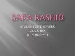 SARA RASHID