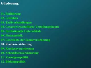 gliederung