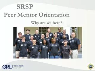 SRSP Peer Mentor Orientation