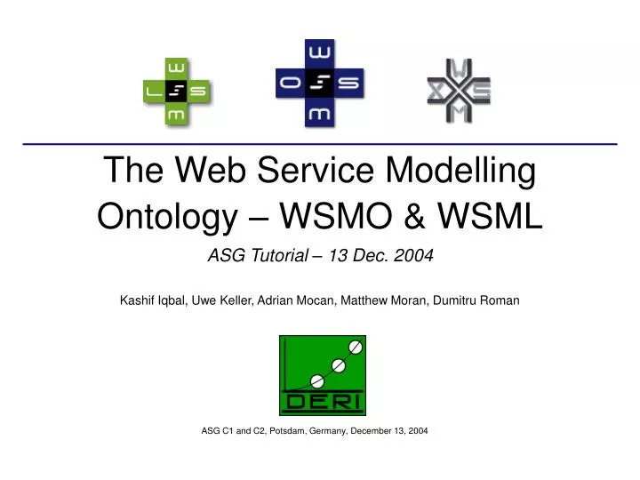 the web service modelling ontology wsmo wsml asg tutorial 13 dec 2004