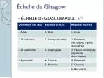 Échelle de Glasgow - slide 1