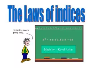 The Laws of indices