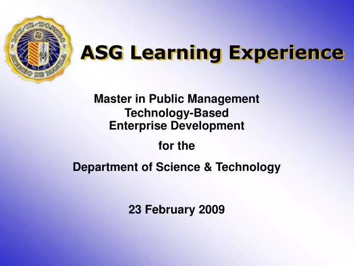 asg learning experience