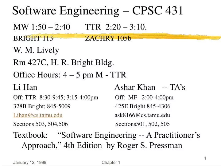 software engineering cpsc 431