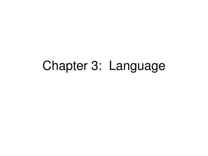 chapter 3 language