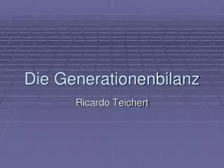 die generationenbilanz