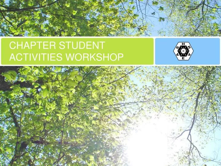 chapter student activities workshop