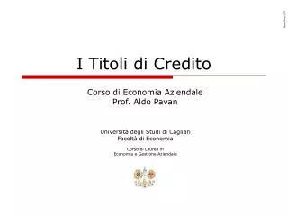 i titoli di credito